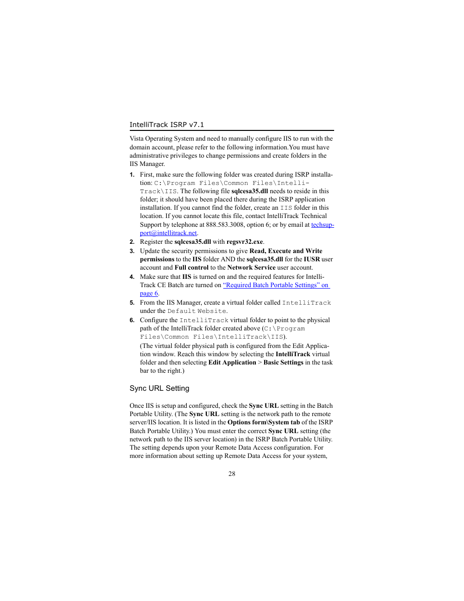 Sync url setting, Sync url setting 28, Refer to | Sync url | IntelliTrack Inventory Shipping Receiving Picking (ISRP) User Manual | Page 34 / 58