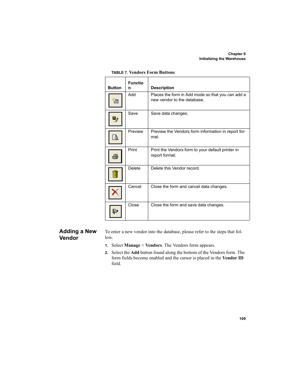 Adding a new vendor | IntelliTrack Inventory Shipping Receiving Picking (ISRP) User Manual | Page 137 / 398