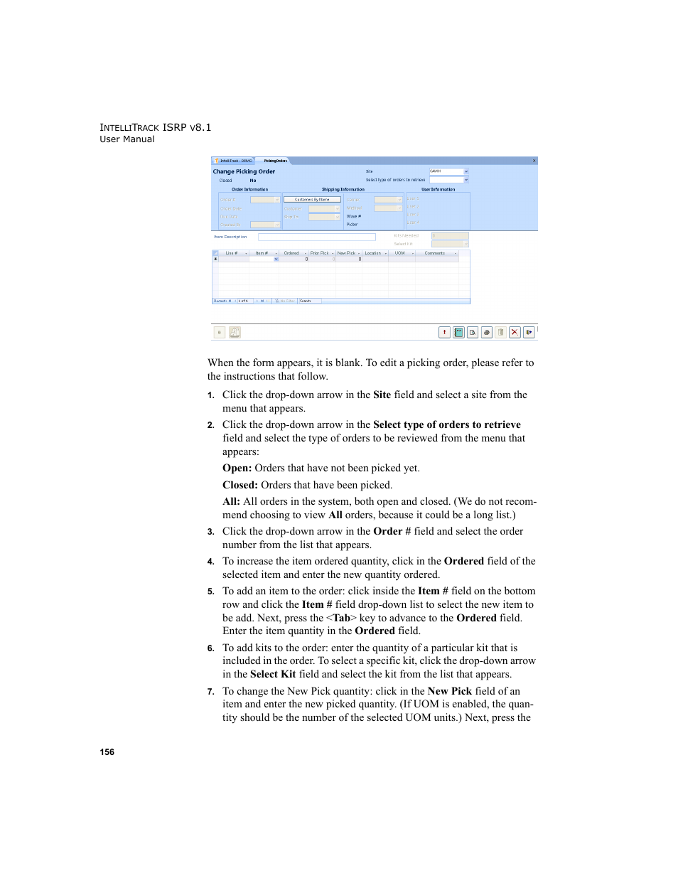 IntelliTrack Inventory Shipping Receiving Picking (ISRP) User Manual | Page 184 / 398