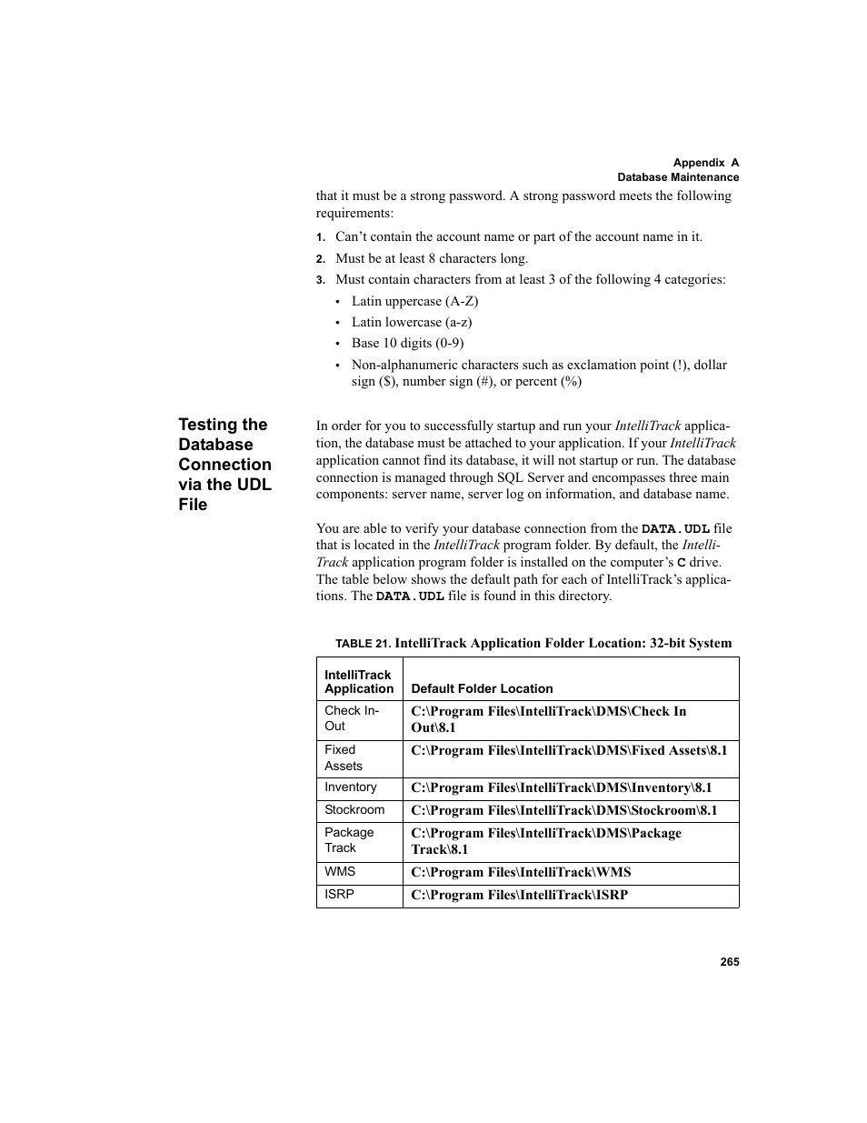 Testing the database connection via the udl file | IntelliTrack Inventory Shipping Receiving Picking (ISRP) User Manual | Page 293 / 398