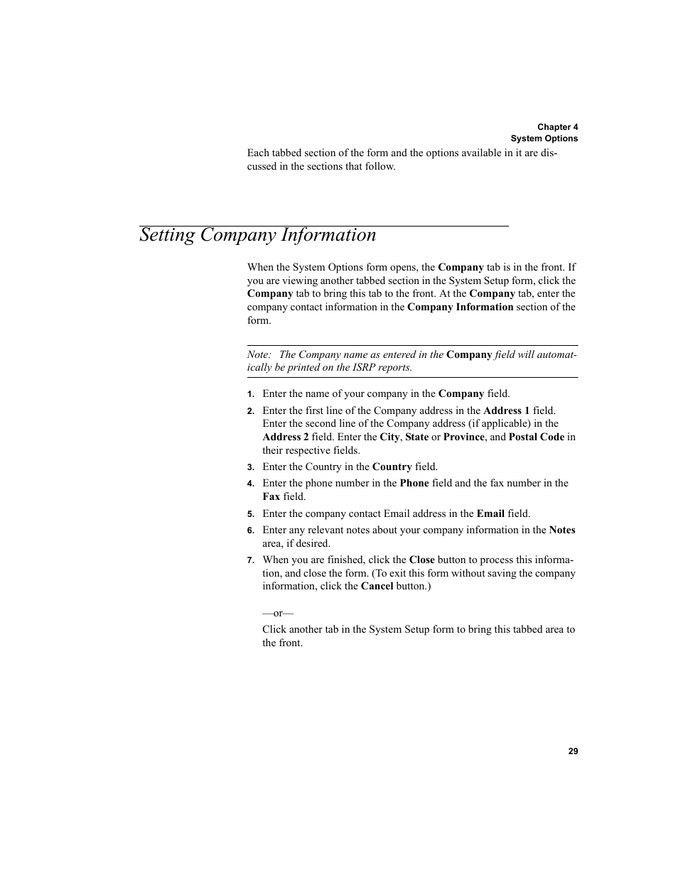 Setting company information | IntelliTrack Inventory Shipping Receiving Picking (ISRP) User Manual | Page 57 / 398