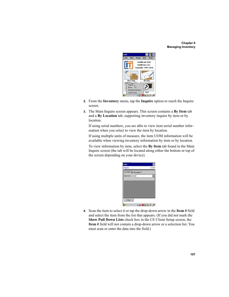 IntelliTrack Inventory Shipping Receiving Picking (ISRP) User Manual | Page 119 / 172