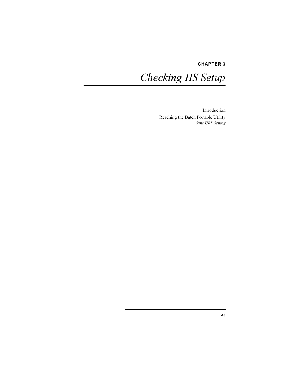 Chapter 3, Checking iis setup, Chapter 3: checking iis setup | IntelliTrack Inventory Shipping Receiving Picking (ISRP) User Manual | Page 55 / 172