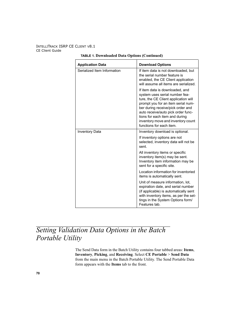 Utility | IntelliTrack Inventory Shipping Receiving Picking (ISRP) User Manual | Page 82 / 172