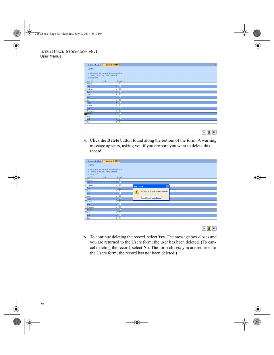 IntelliTrack Stockroom Inventory User Manual | Page 100 / 424