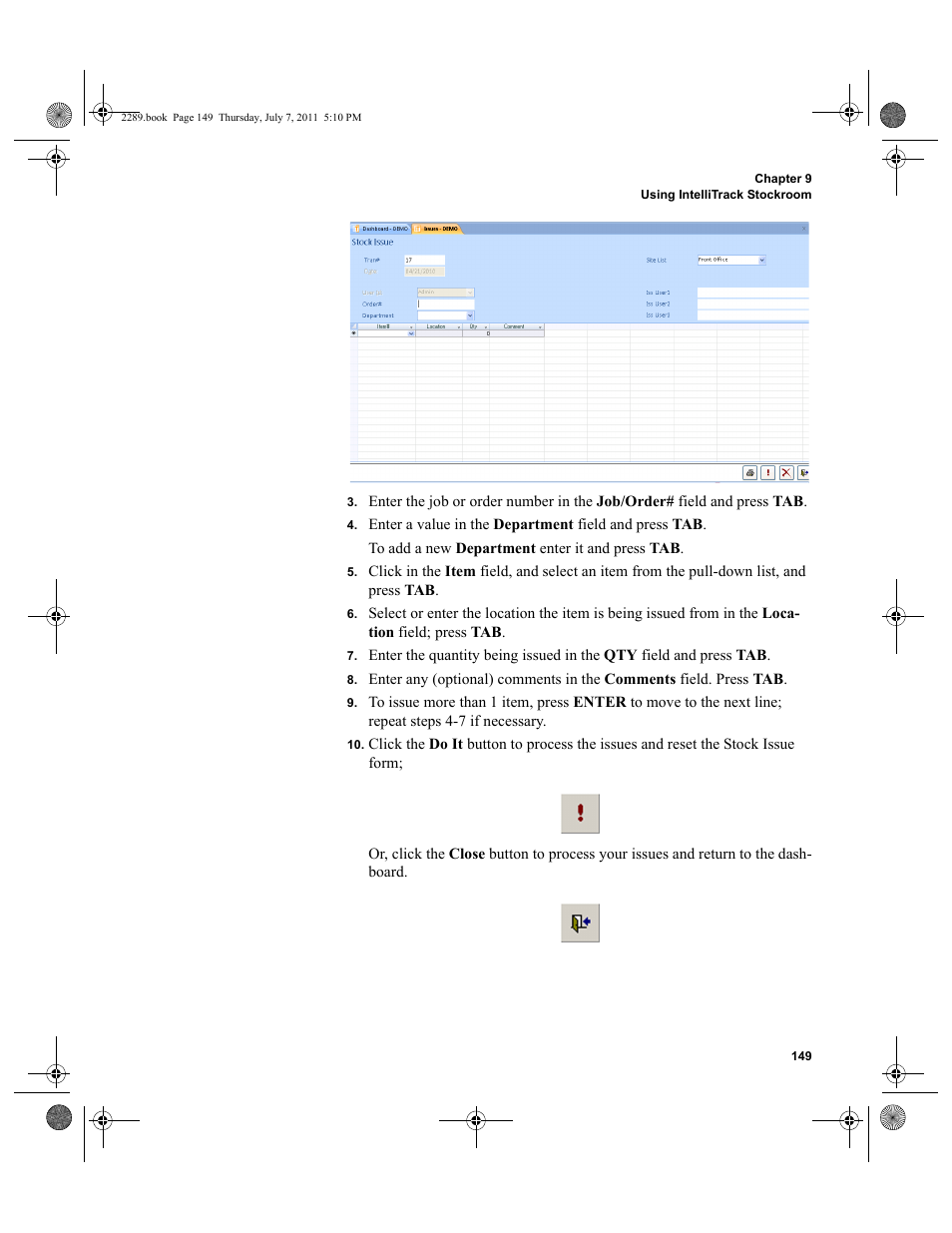 IntelliTrack Stockroom Inventory User Manual | Page 177 / 424