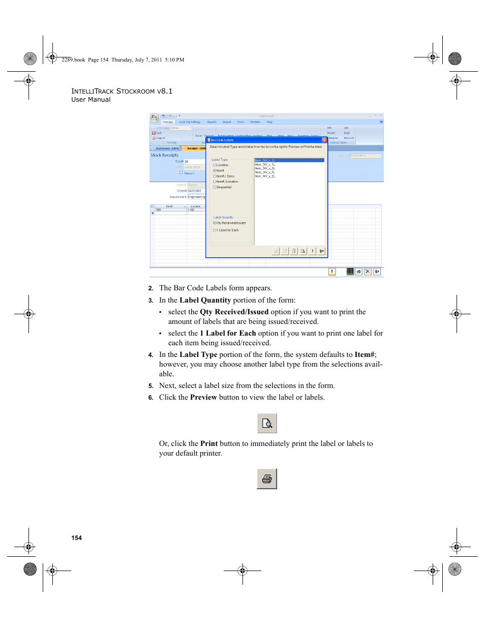 IntelliTrack Stockroom Inventory User Manual | Page 182 / 424