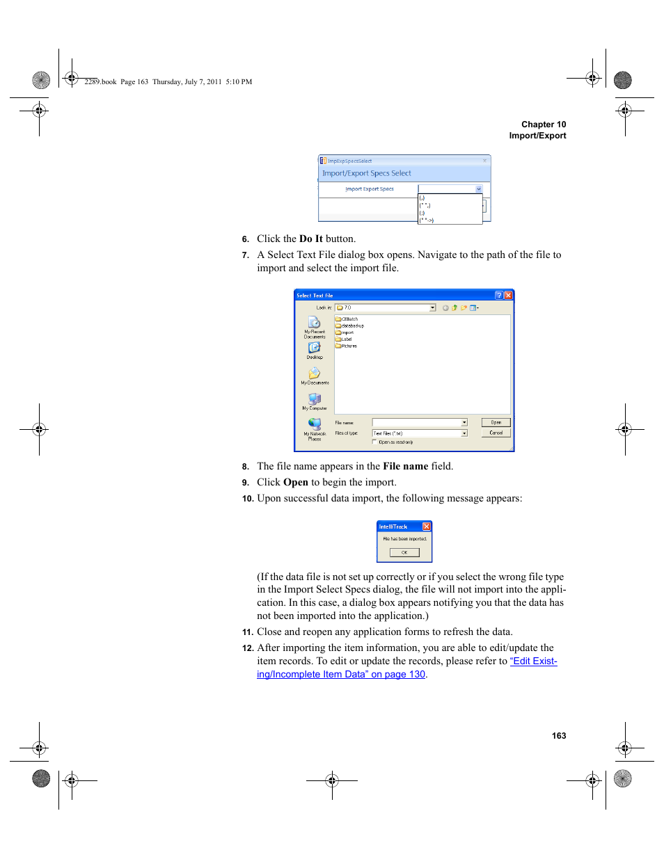 IntelliTrack Stockroom Inventory User Manual | Page 191 / 424