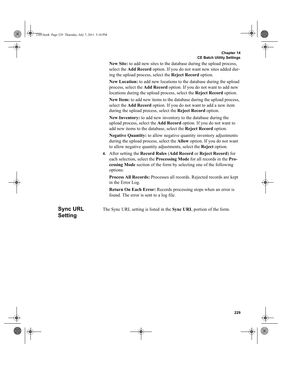 Sync url setting | IntelliTrack Stockroom Inventory User Manual | Page 257 / 424