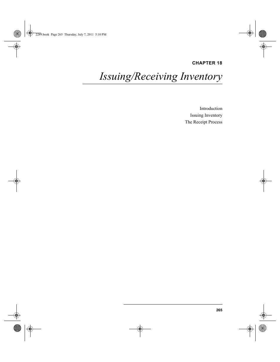 Chapter 18, Issuing/receiving inventory, Chapter 18: issuing/receiving inventory | IntelliTrack Stockroom Inventory User Manual | Page 293 / 424