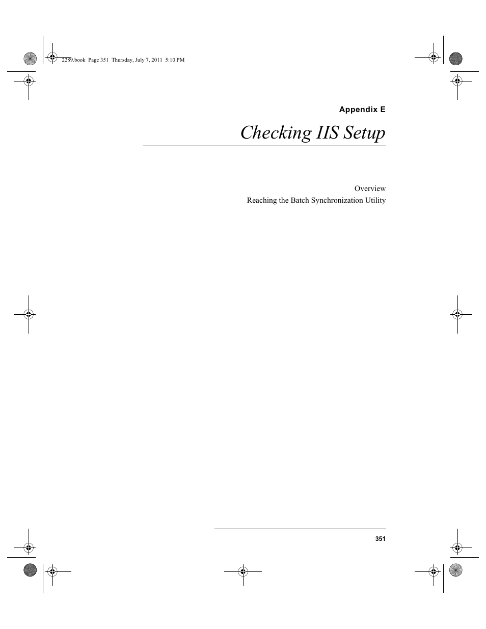Appendix e, Checking iis setup, Appendix e: checking iis setup | IntelliTrack Stockroom Inventory User Manual | Page 379 / 424