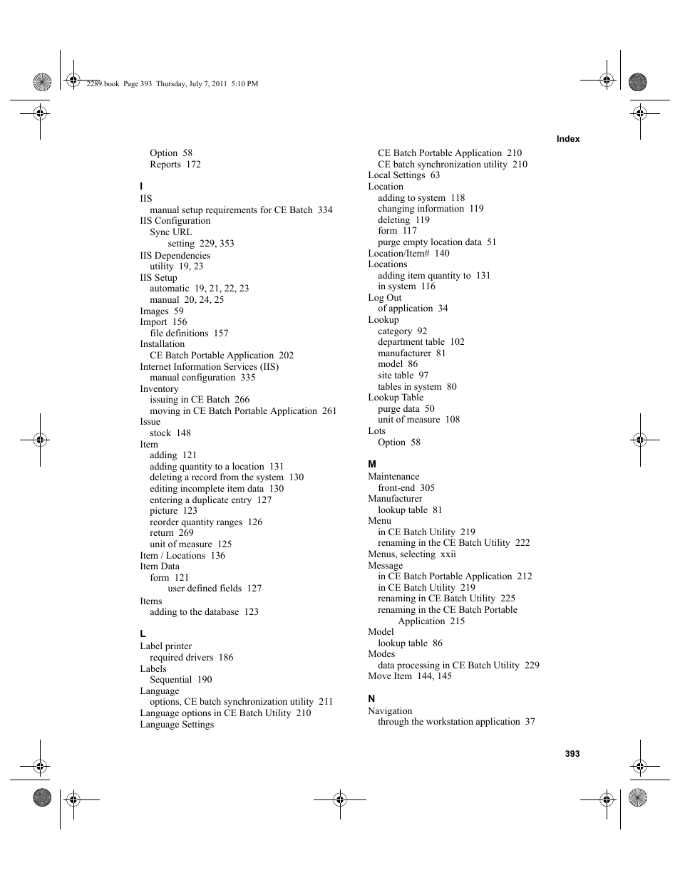 IntelliTrack Stockroom Inventory User Manual | Page 421 / 424