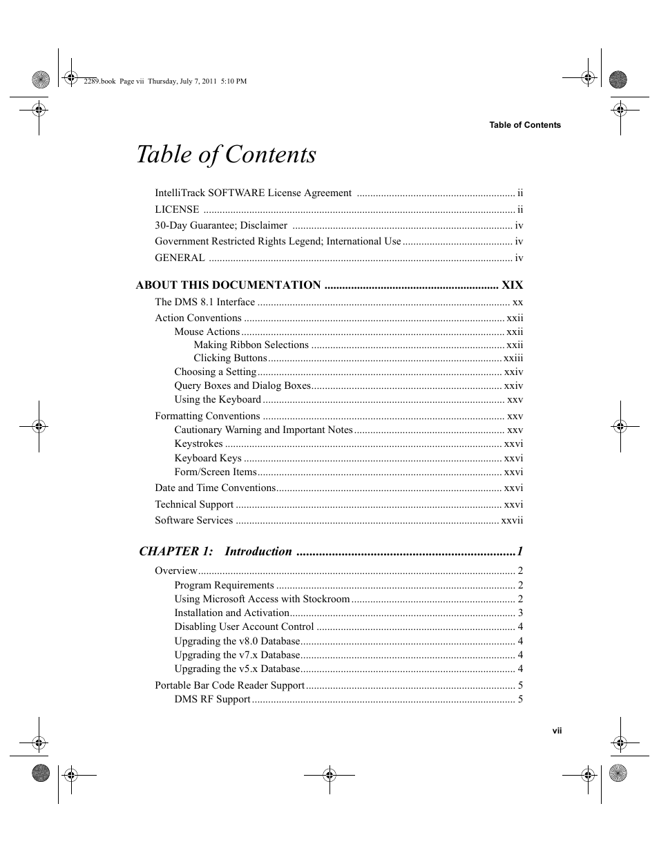 IntelliTrack Stockroom Inventory User Manual | Page 7 / 424