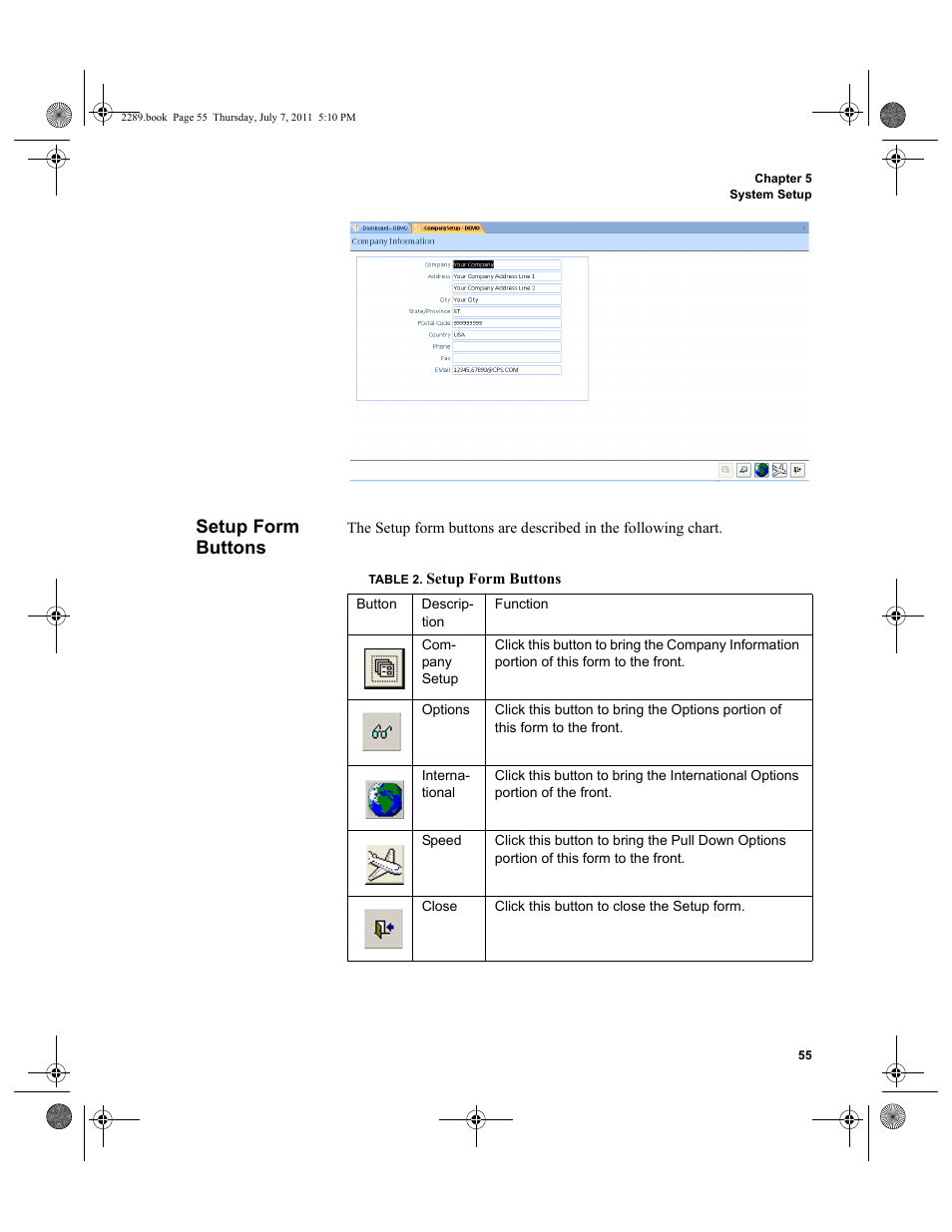 Setup form buttons | IntelliTrack Stockroom Inventory User Manual | Page 83 / 424