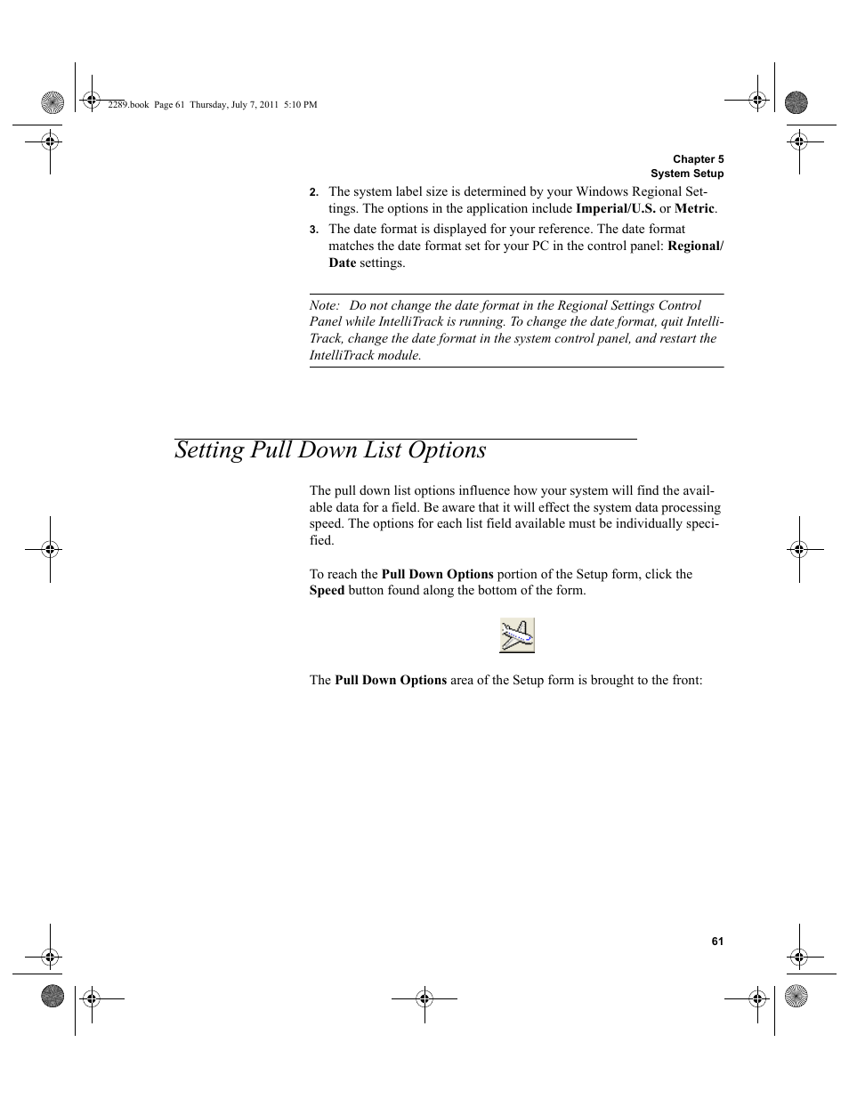 Setting pull down list options | IntelliTrack Stockroom Inventory User Manual | Page 89 / 424