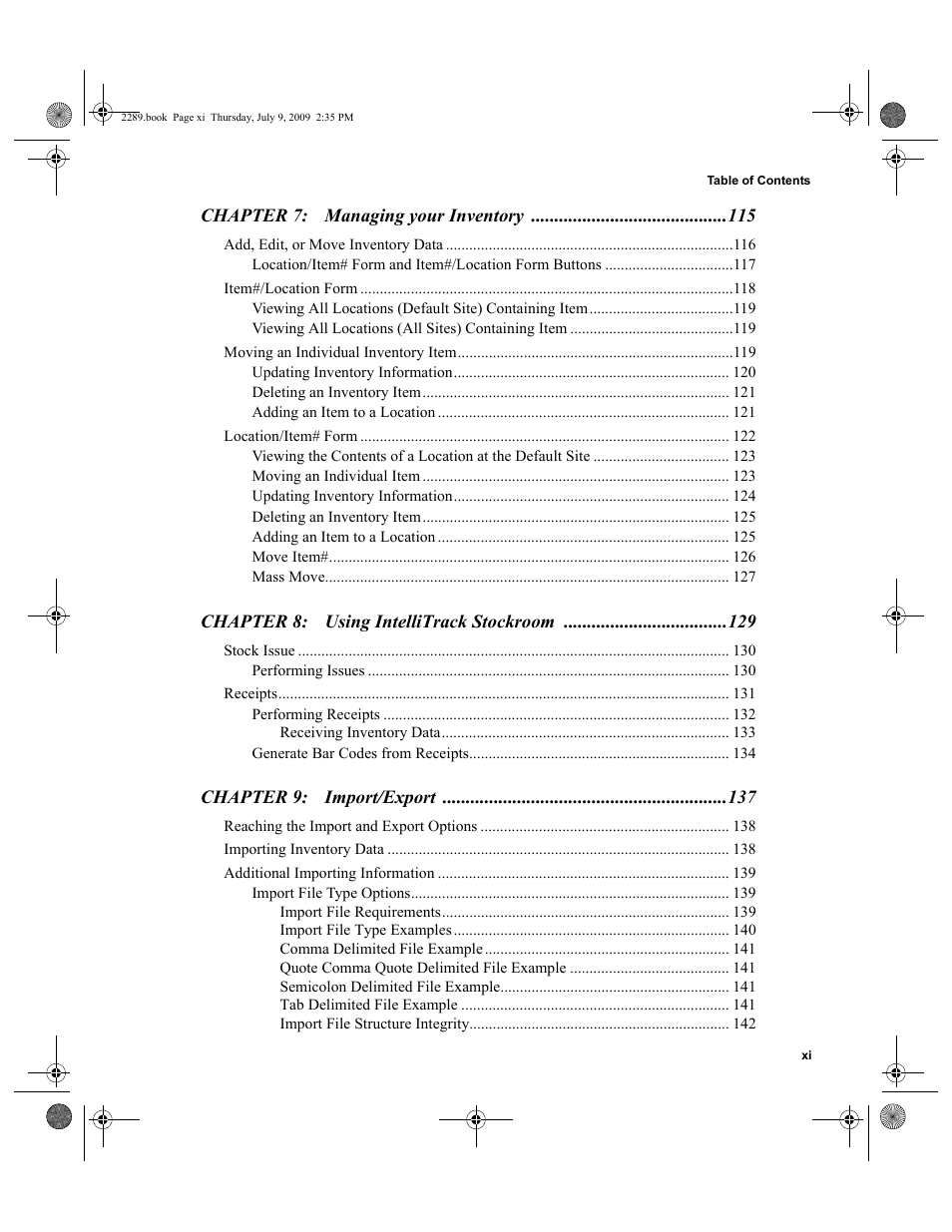 IntelliTrack Stockroom Inventory User Manual | Page 11 / 380