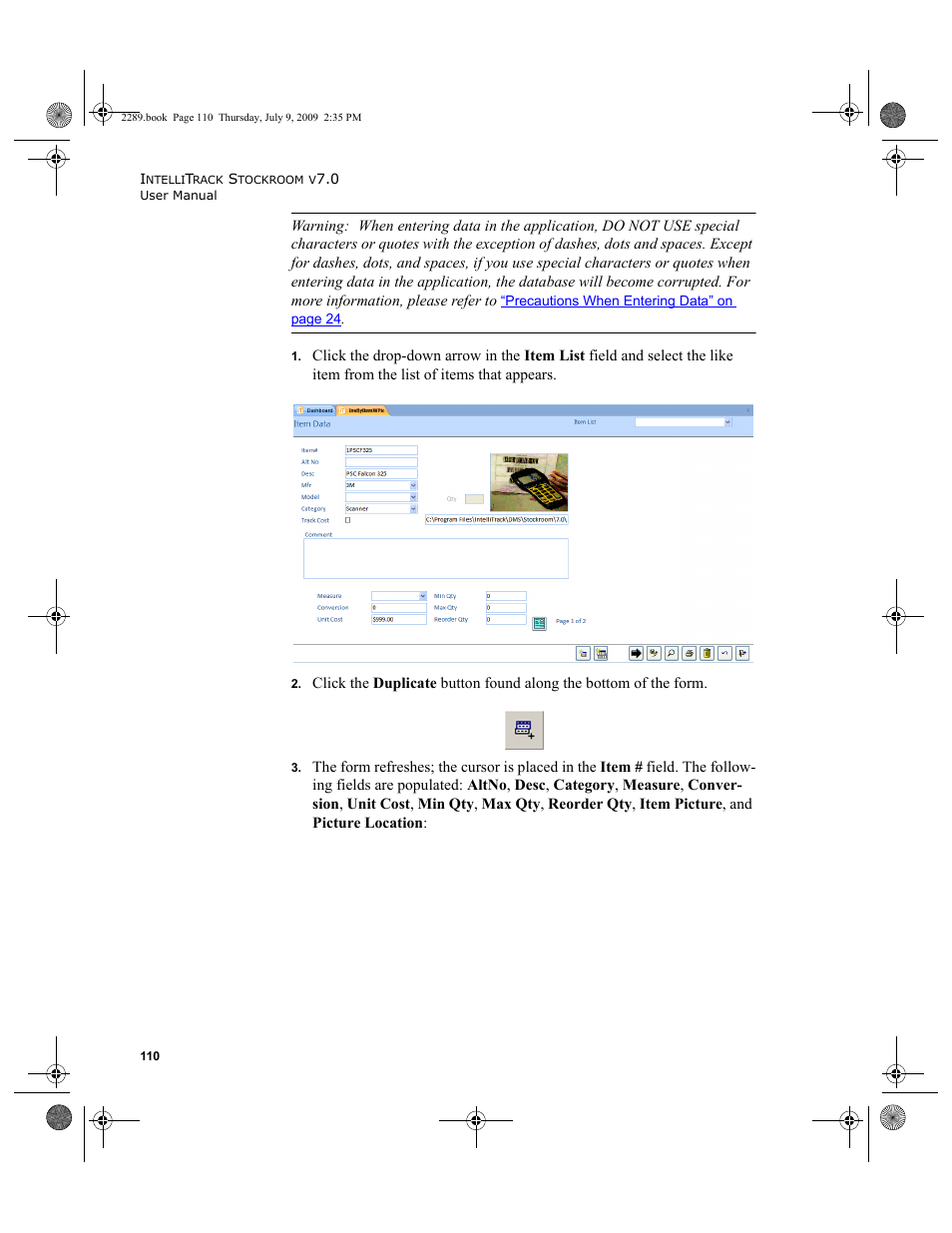 IntelliTrack Stockroom Inventory User Manual | Page 138 / 380