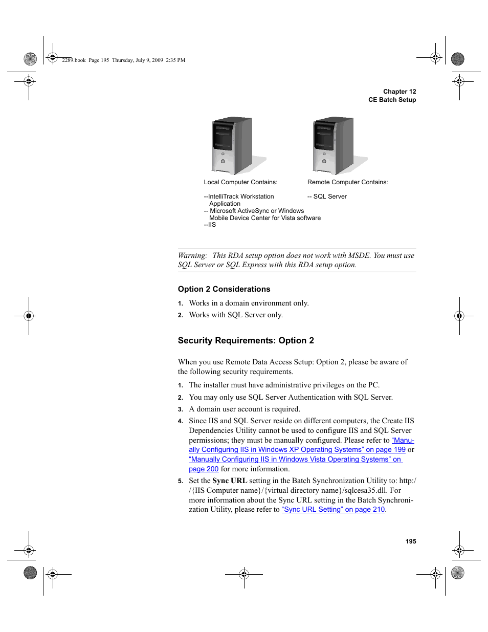 Security requirements: option 2 | IntelliTrack Stockroom Inventory User Manual | Page 223 / 380