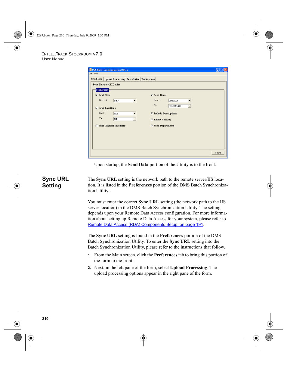Sync url setting | IntelliTrack Stockroom Inventory User Manual | Page 238 / 380