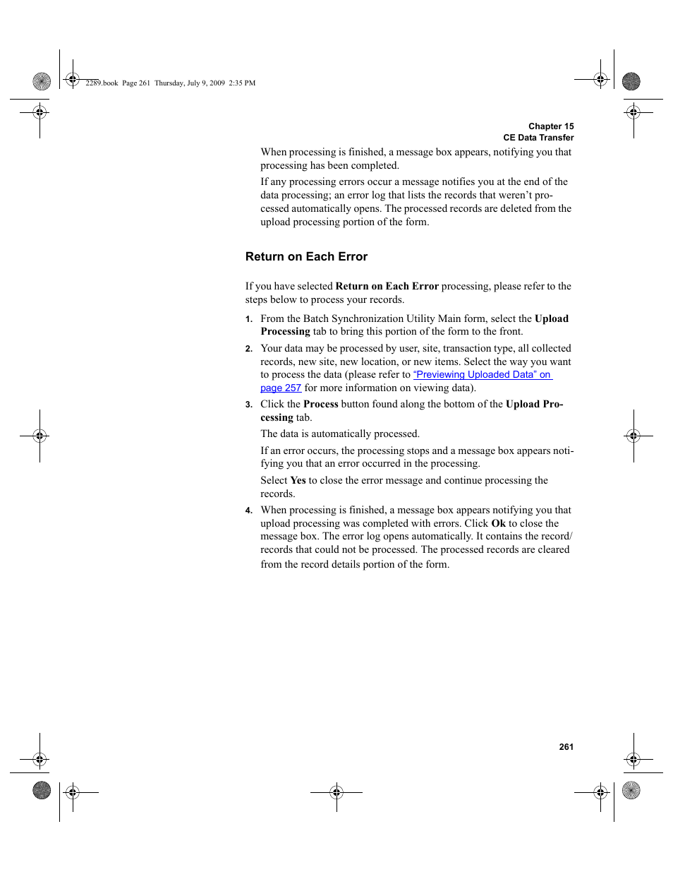 Return on each error | IntelliTrack Stockroom Inventory User Manual | Page 289 / 380