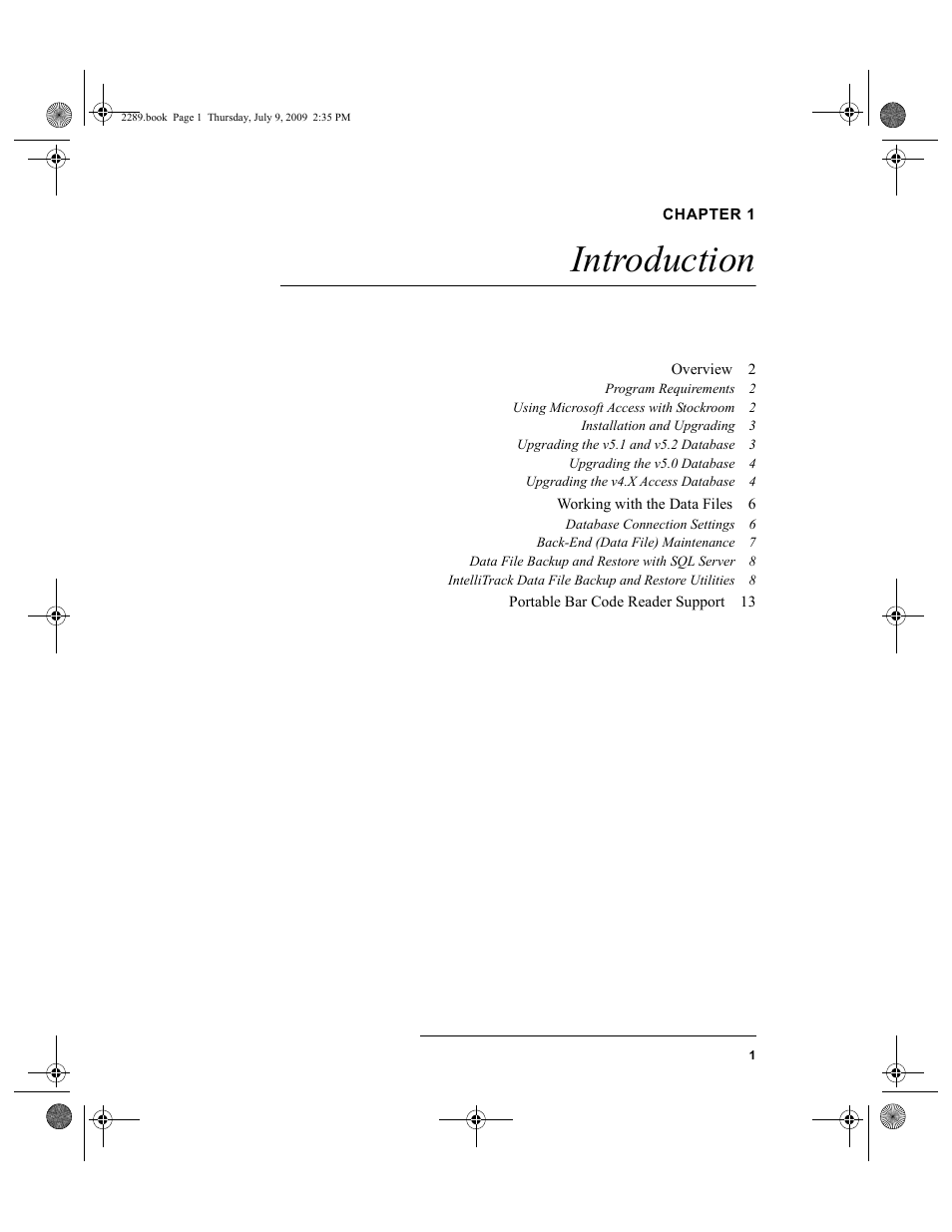 Chapter 1, Introduction, Chapter 1: introduction | IntelliTrack Stockroom Inventory User Manual | Page 29 / 380