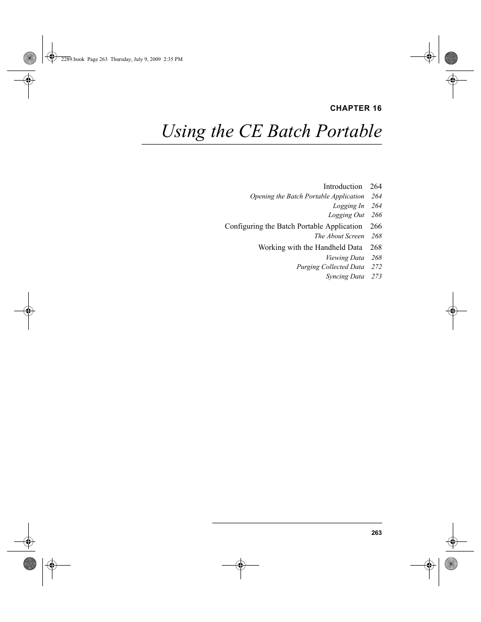 Chapter 16, Using the ce batch portable, Chapter 16: using the ce batch portable | IntelliTrack Stockroom Inventory User Manual | Page 291 / 380