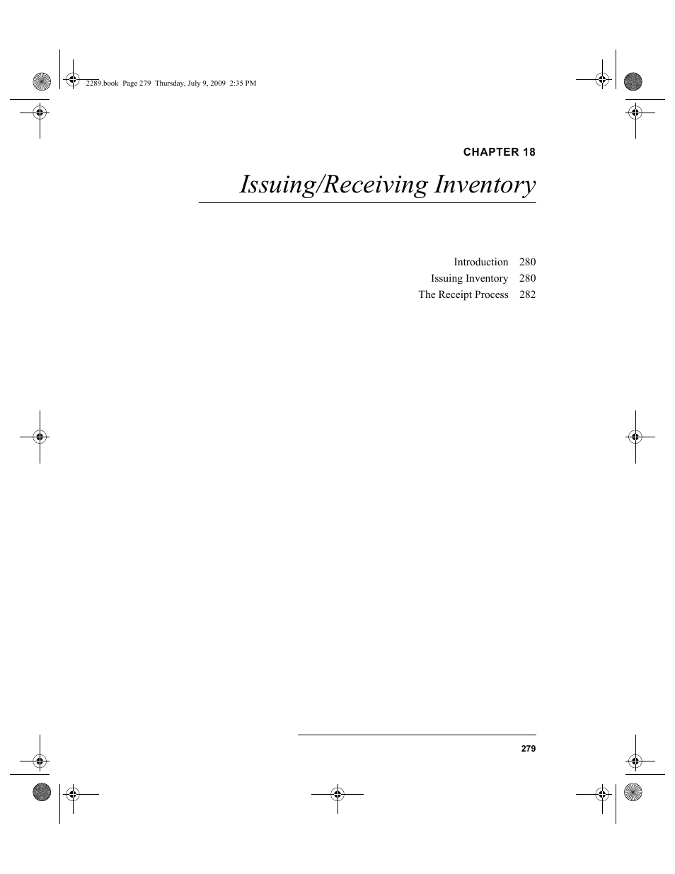 Chapter 18, Issuing/receiving inventory, Chapter 18: issuing/receiving inventory | IntelliTrack Stockroom Inventory User Manual | Page 307 / 380