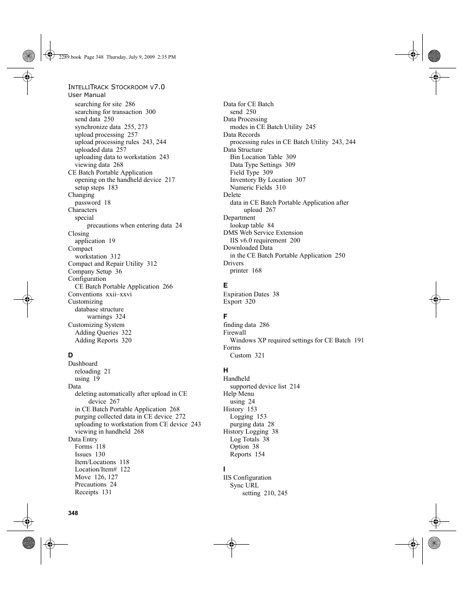 IntelliTrack Stockroom Inventory User Manual | Page 376 / 380