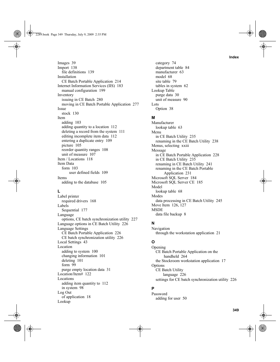 IntelliTrack Stockroom Inventory User Manual | Page 377 / 380