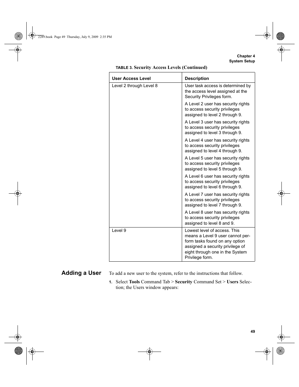 Adding a user, Adding a user 49 | IntelliTrack Stockroom Inventory User Manual | Page 77 / 380
