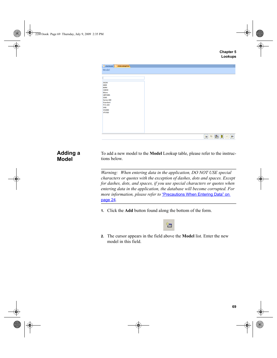 Adding a model, Adding a model 69 | IntelliTrack Stockroom Inventory User Manual | Page 97 / 380