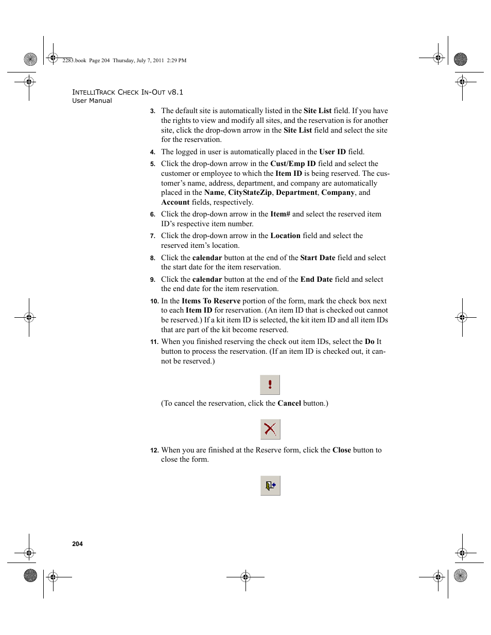 IntelliTrack Check In/Out User Manual | Page 234 / 564
