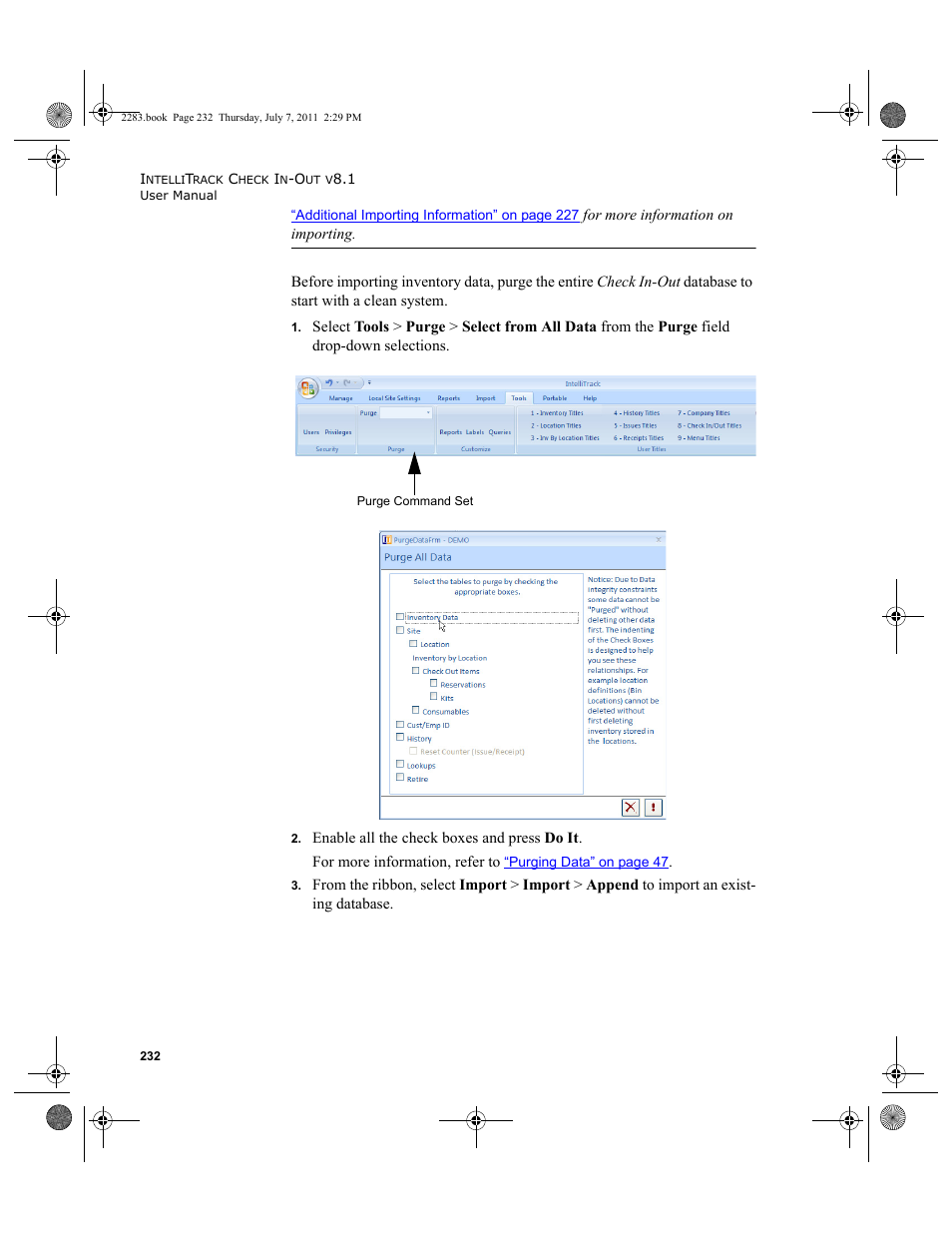 IntelliTrack Check In/Out User Manual | Page 262 / 564