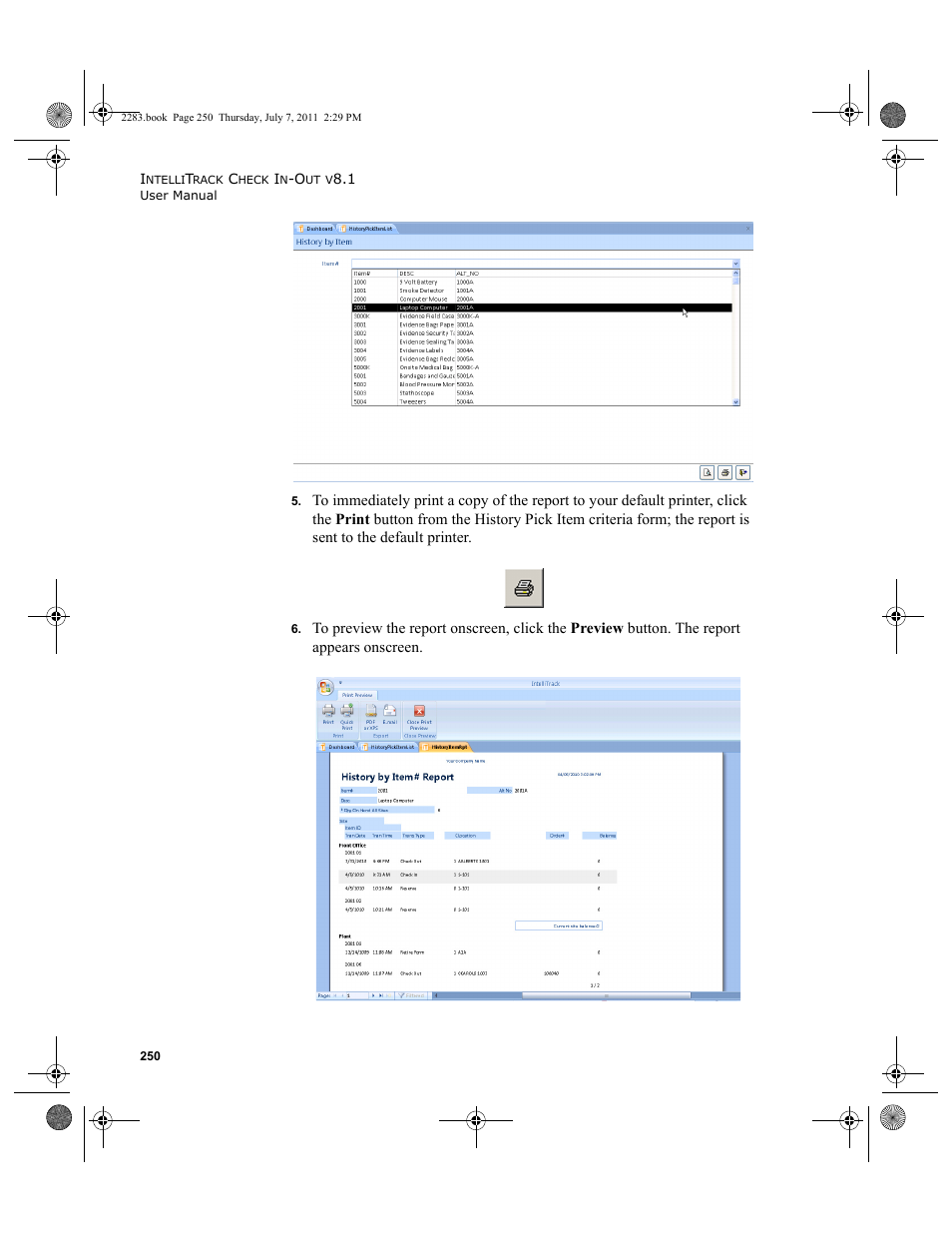 IntelliTrack Check In/Out User Manual | Page 280 / 564