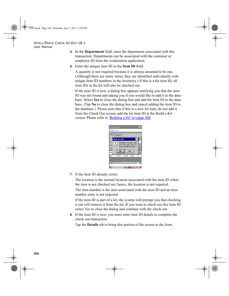 IntelliTrack Check In/Out User Manual | Page 384 / 564