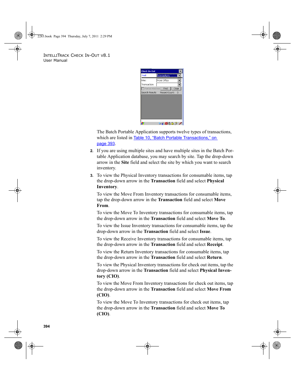 IntelliTrack Check In/Out User Manual | Page 424 / 564