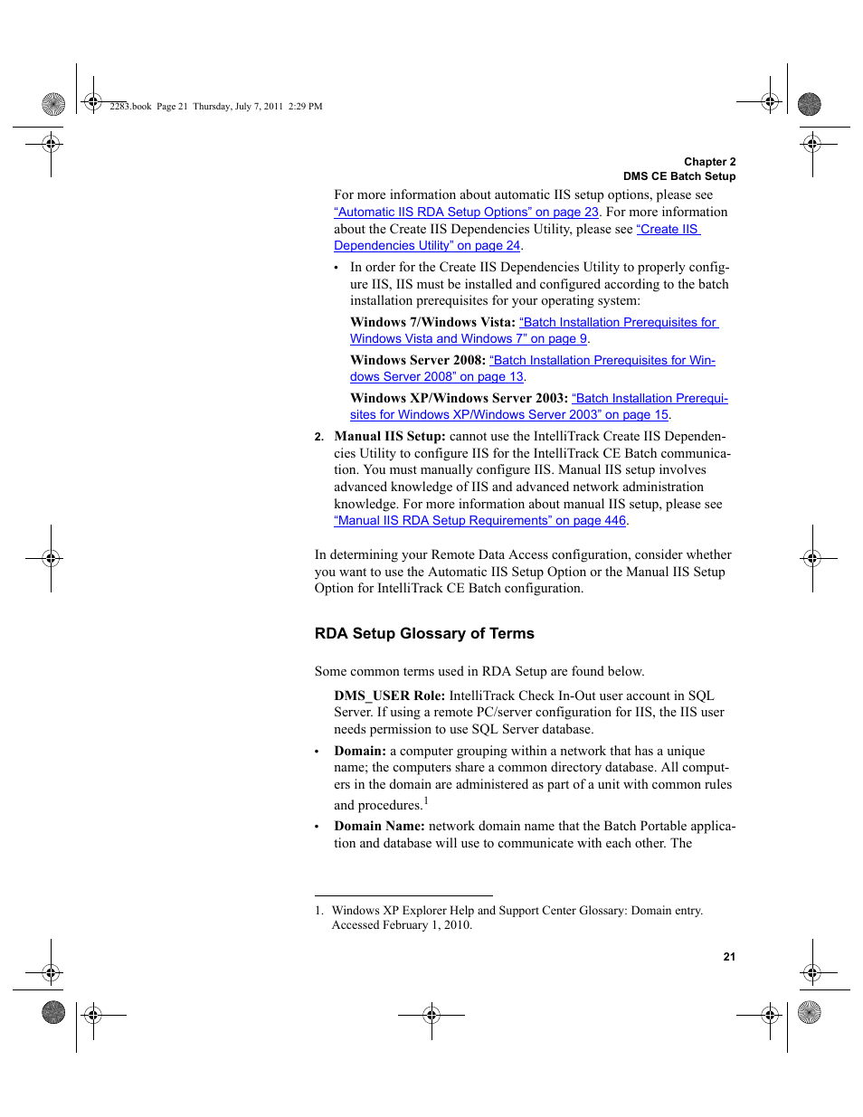 Rda setup glossary of terms | IntelliTrack Check In/Out User Manual | Page 51 / 564