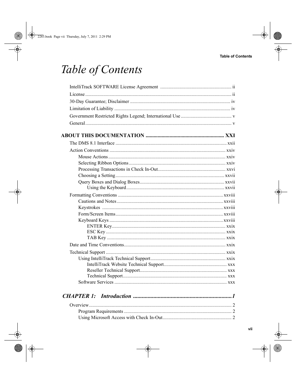 IntelliTrack Check In/Out User Manual | Page 7 / 564