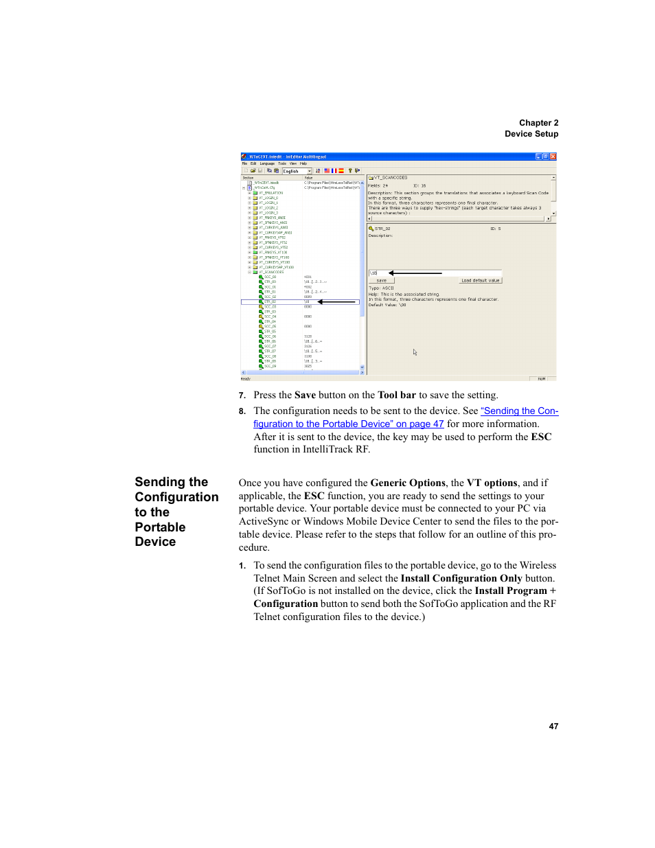 Sending the configuration to the portable device | IntelliTrack Check In/Out User Manual | Page 57 / 102