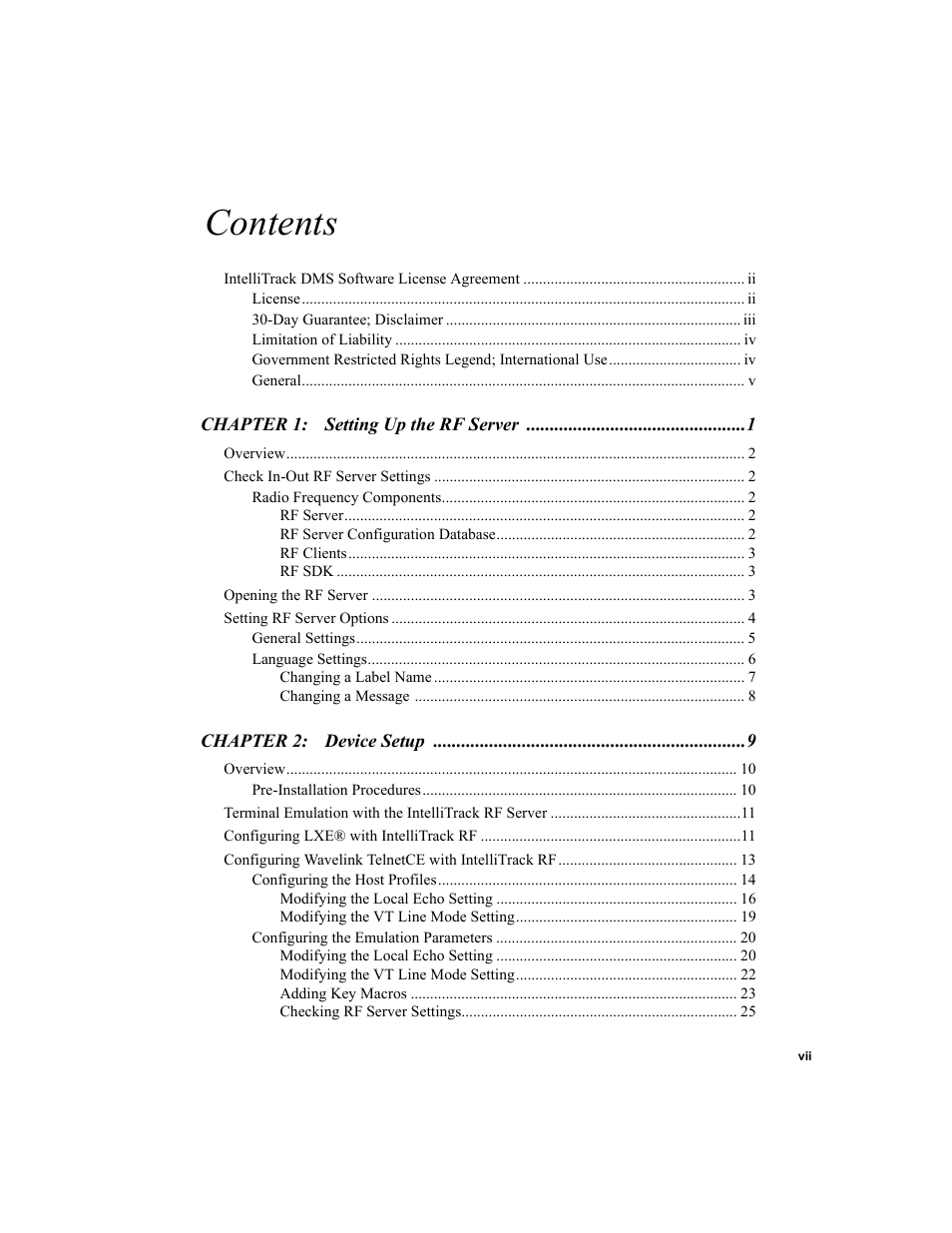 IntelliTrack Check In/Out User Manual | Page 7 / 102
