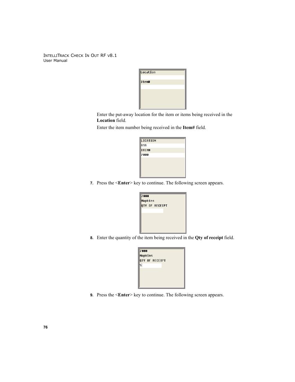 IntelliTrack Check In/Out User Manual | Page 86 / 102