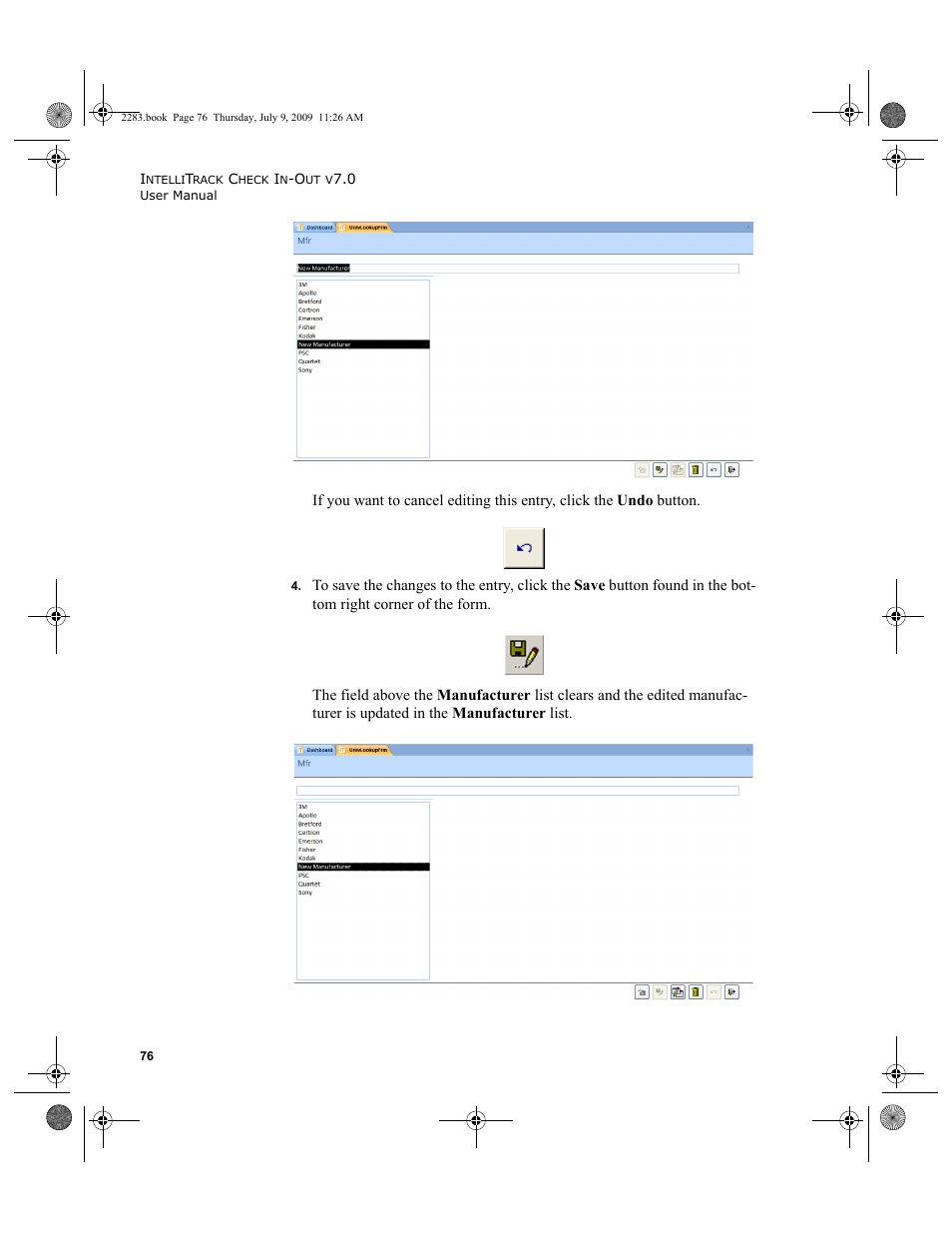 IntelliTrack Check In/Out User Manual | Page 104 / 474