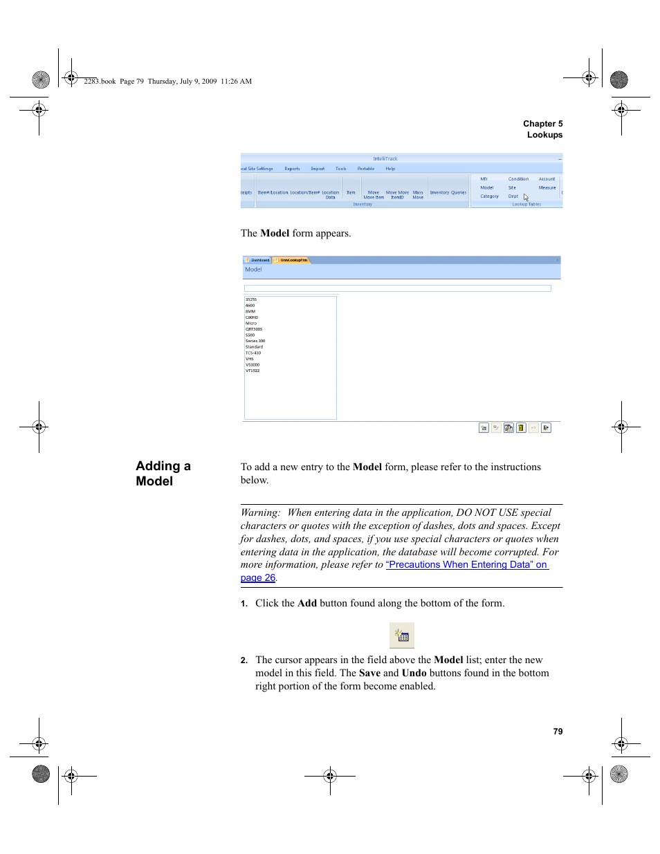 Adding a model | IntelliTrack Check In/Out User Manual | Page 107 / 474