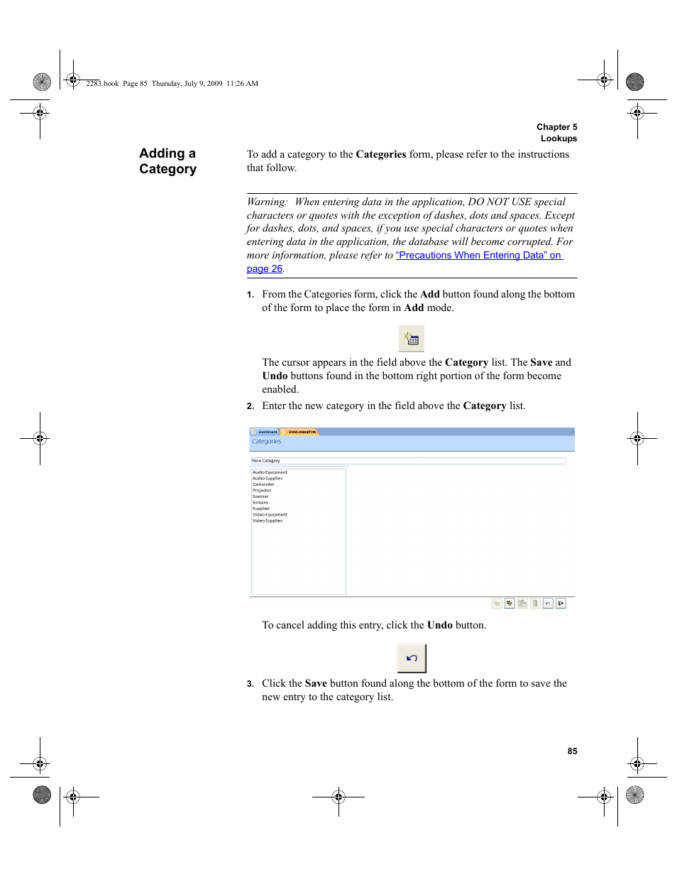 Adding a category | IntelliTrack Check In/Out User Manual | Page 113 / 474