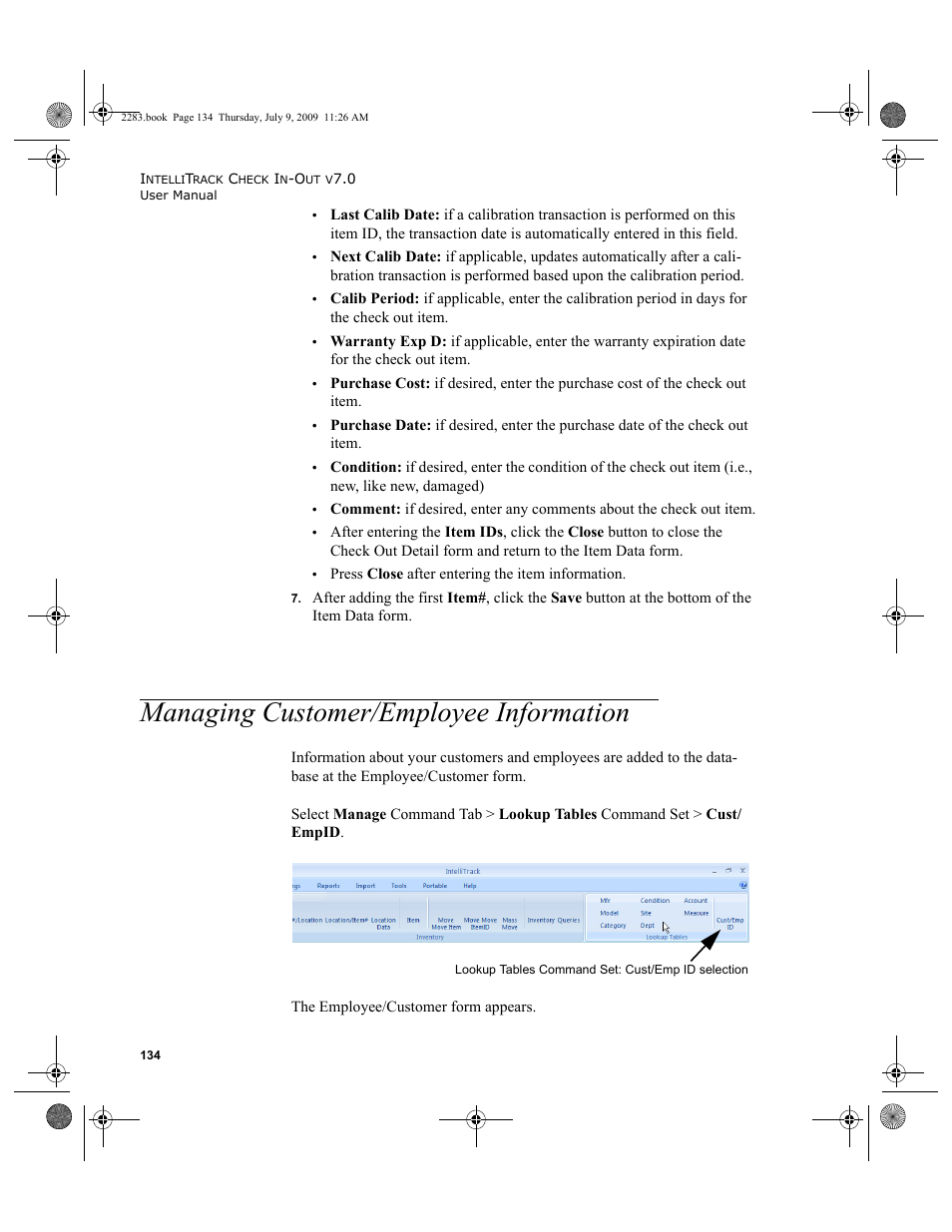 Managing customer/employee information, Managing customer/employee information 134 | IntelliTrack Check In/Out User Manual | Page 162 / 474