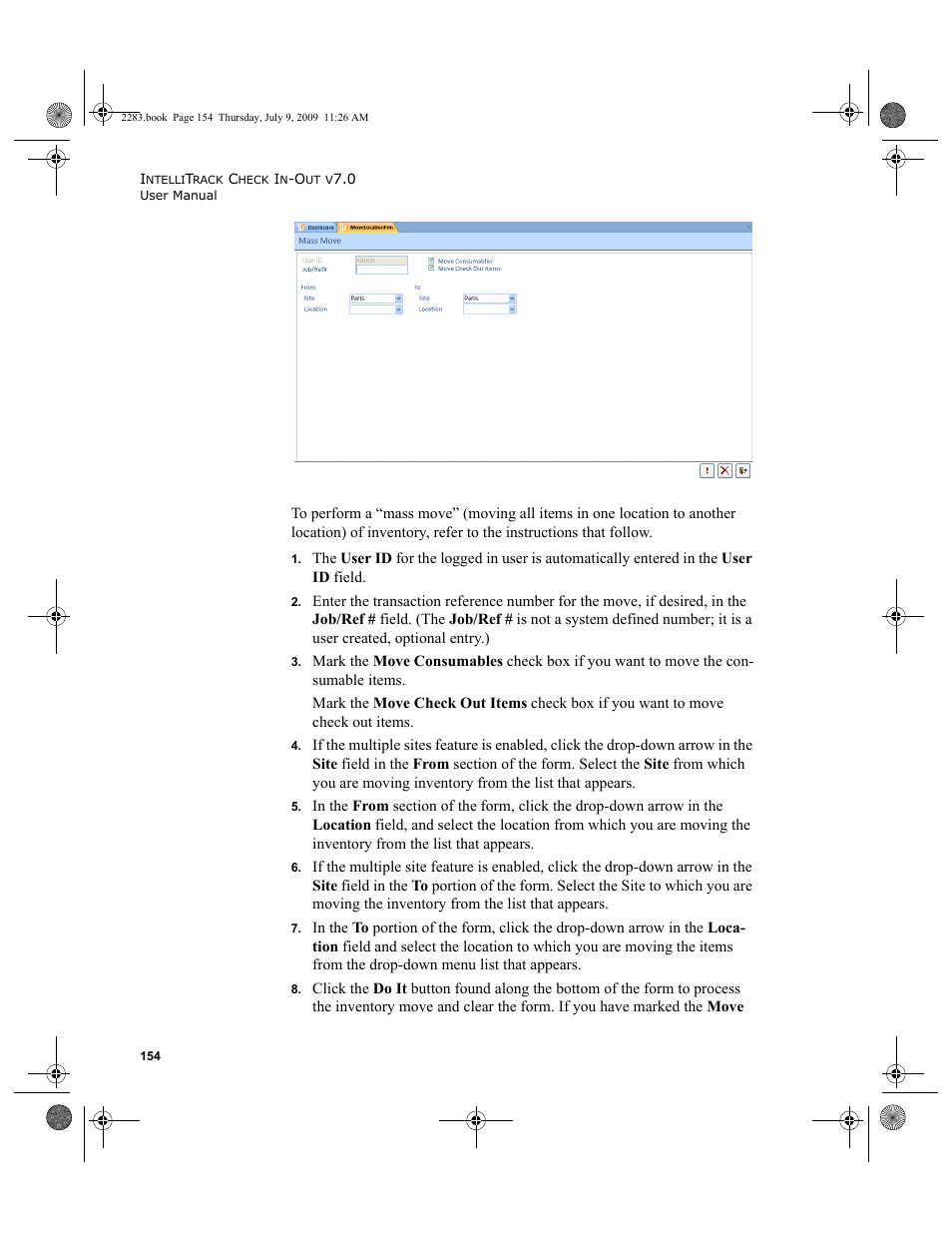 IntelliTrack Check In/Out User Manual | Page 182 / 474