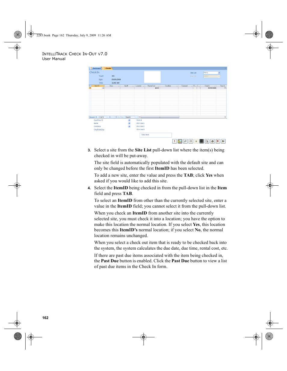 IntelliTrack Check In/Out User Manual | Page 190 / 474