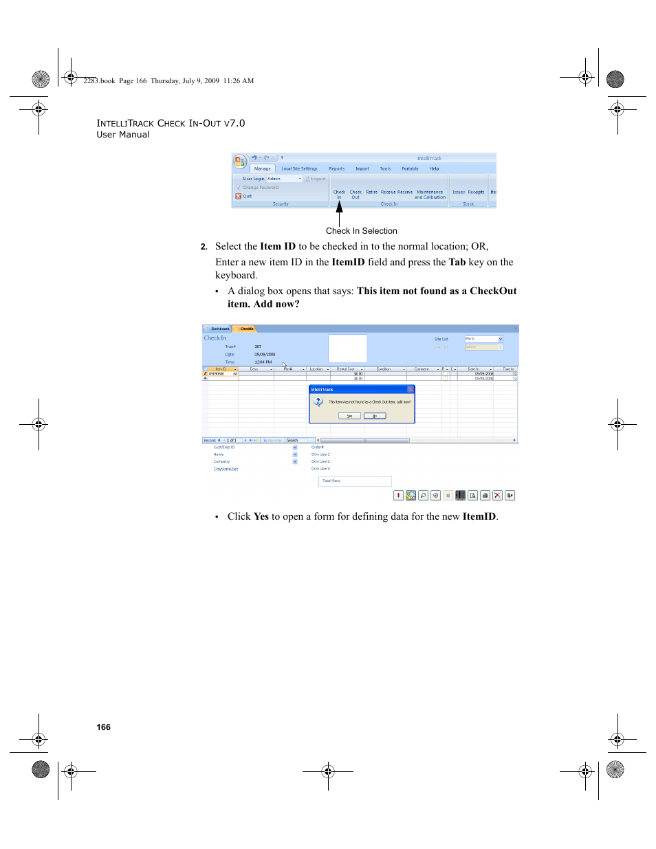 IntelliTrack Check In/Out User Manual | Page 194 / 474