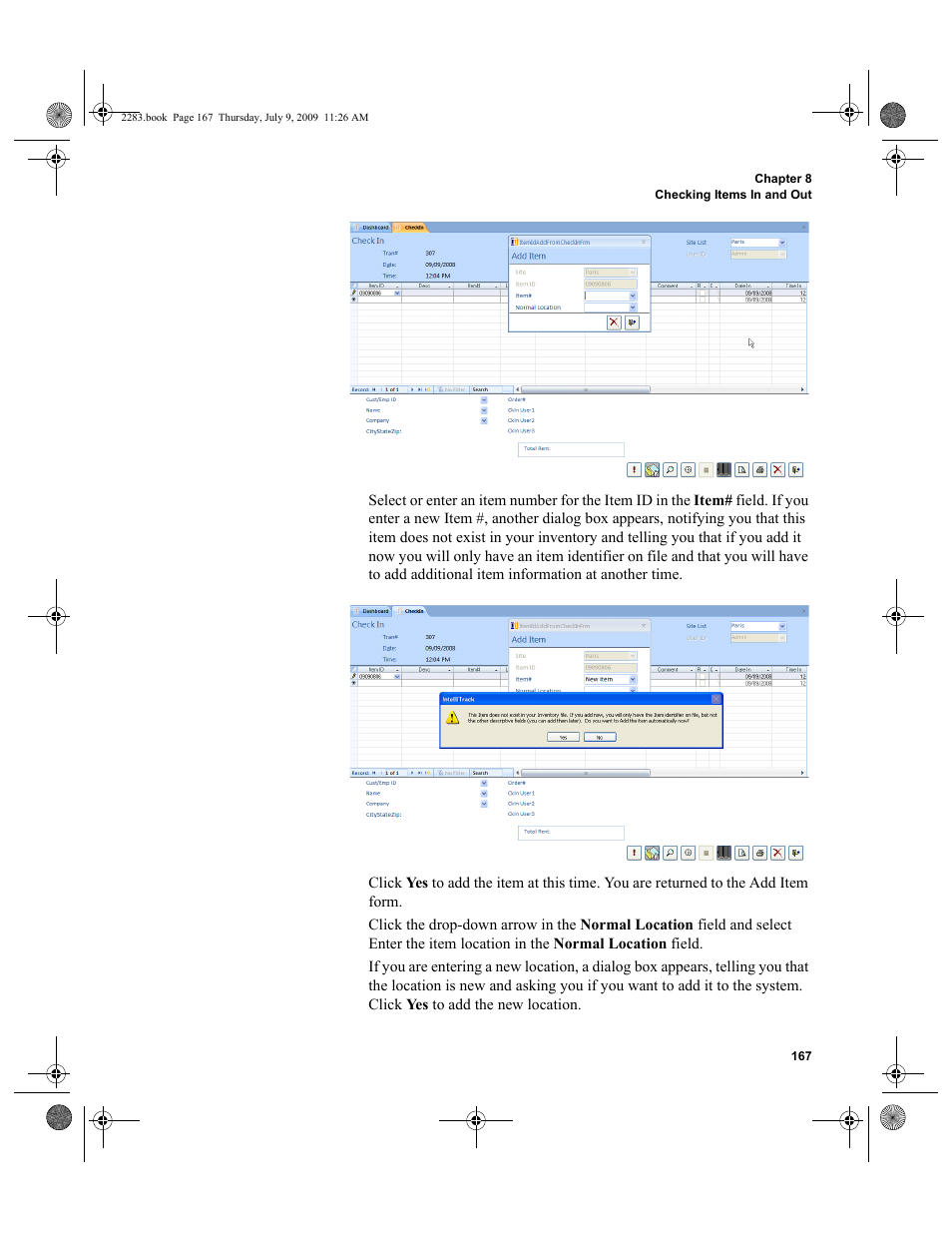 IntelliTrack Check In/Out User Manual | Page 195 / 474