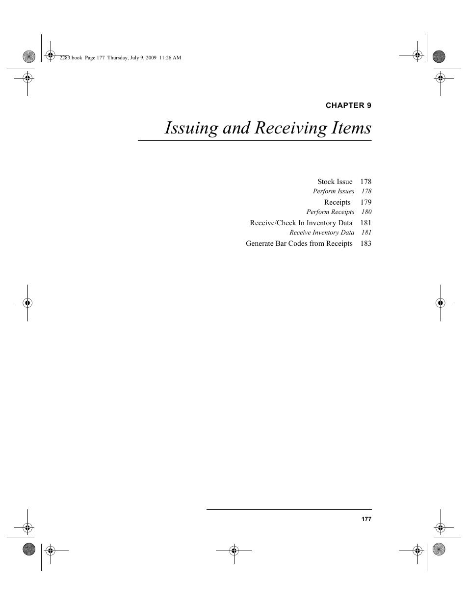 Chapter 9, Issuing and receiving items, Chapter 9: issuing and receiving items | IntelliTrack Check In/Out User Manual | Page 205 / 474